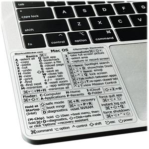 애플 Mac OS용 단축키 스티커, 13-16 인치 맥북 Pro 13 /Air 13 Windows용 2023 신상품 단축키 스티커 팜 레스트