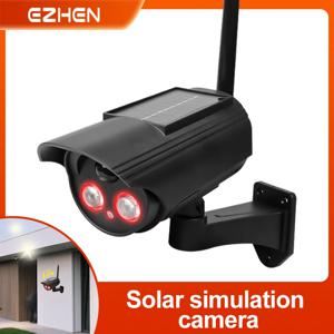 야외 태양 시뮬레이션 카메라 방수 더미 카메라 홈 안전 CCTV 감시 시뮬레이션 가짜 카메라 깜박이는 LED 빛