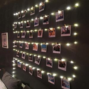LED 요정 조명 사진 클립 스트링 조명, USB/AA 배터리 구동 스트링 조명, 침실, 크리스마스, 파티, 웨딩, 장식