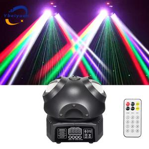 새로운 디스코 DJ 무대 회전 레이저 + 빔 RGB 스트로브 녹색 레이저 DMX512 라이트 프로젝터 바 파티 웨딩 크리스마스