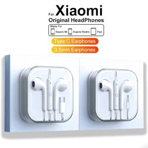 Xiaomi 14 13 12 11 Pro Ultra Lite 3.5MM 이어폰 Redmi POCO Huawei Samsung 이어 버드 액세서리 용 C 유선 헤드폰