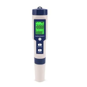 TDS EC 염분 계량기 디지털 방수, 자동 교정 기능, 수질 PH 테스터, 5 in 1 PH 온도