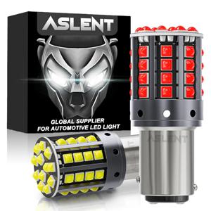 2x1157 BAY15D P21/5W 1156 BA15S P21W BAU15S PY21W LED Canbus 3030 44SMD 7440 7443 W21W T20 회전 신호 역방향 브레이크 전구