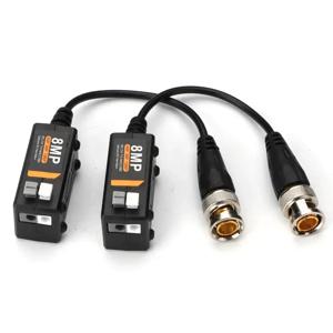 8MP 트위스트 페어 BNC CCTV 비디오 발룬 패시브 트랜시버는 AHD/CVI/TVI 4K 카메라 Cat5e/ Cat6 UTP 케이블 커넥터를 지원합니다.
