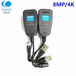 8MP BNC-RJ45 비디오 발룬 동축 BNC 트랜시버-CAT5e/6 CCTV HD 트위스트 페어(4K 아날로그 AHD CVI TVI 카메라용)