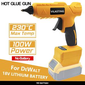 Dewalt 18V 배터리 용 전기 핫멜트 접착제 총 무선 전기 접착제 총 11mm 접착제 스틱 핫멜트 용접 공기 총 배터리 없음