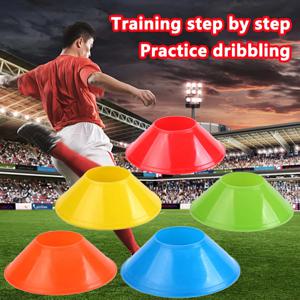 10pcs 콘 세트 축구 훈련 장비 키즈 프로 디스크 콘 민첩성 운동 장애물 스포츠 훈련 액세서리 방지