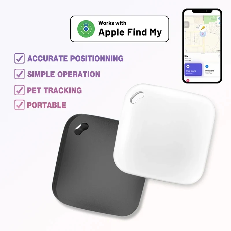 스마트 블루투스 GPS 트래커는 Apple과 함께 작동합니다. 내 앱 찾기 ITag 분실 방지 알림 장치 MFI 등급 로케이터 자동차 키 애완 동물 키즈 파인더