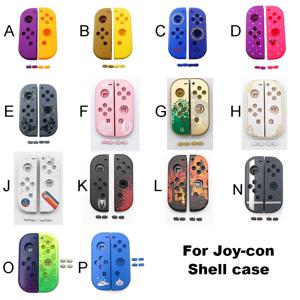 Nintend Switch NS NXJoy-Con JoyCon 컨트롤러 용 중간 프레임 쉘 하우징 케이스 플라스틱 커버가있는 만화 패턴 전면 후면