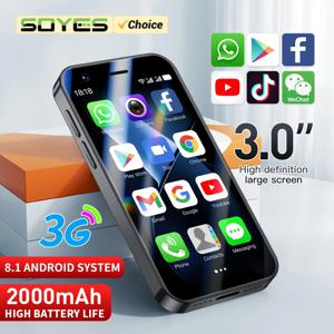 SOYES P70 Pro Max 미니 Android8.1 스마트폰 3.0인치 2000mAh 페이스 ID 듀얼 SIM 대기 Play Store 3G Little Phone