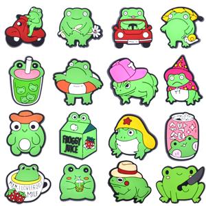 Crocs 액세서리에 대한 개구리 구두 매력 매력 나막신 가방 버블 슬라이드 DIY 구두 장식 버클 파티 선물