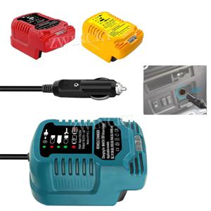 Dewalt/MAKITA/Milwaukee 18V 20V 배터리 교체 충전기 휴대용 미니 고속 충전기 차량용 충전기 담배 라이터 플러그