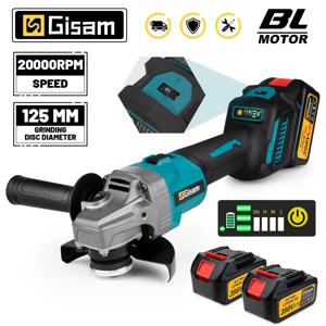 125mm 7 기어 브러시리스 앵글 그라인더 연마 커팅 머신 Makita 18V 배터리 핀용 전기 앵글 그라인더 전동 공구