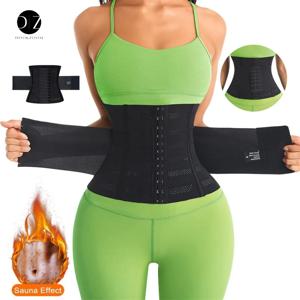 Shapewear 여성 코르셋 벨트 허리 트레이너 바디 셰이퍼 더블 배꼽 컨트롤 슬리밍 외장 플랫 배꼽 환원