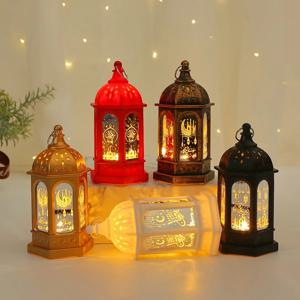 Eid 장식 조명 Eid LED 모로코 레트로 데스크탑 램프 용품 라마단 바람 랜턴 장식 홈 파티 선물
