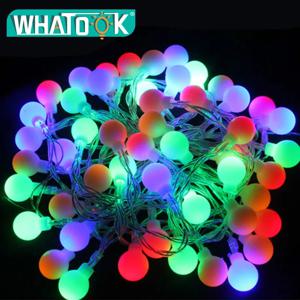 10m 20m 30m 크리스마스 화환 Led 공 문자열 빛 요정 조명 야외 전구 체인 조명 크리스마스 웨딩 가든 거리 장식