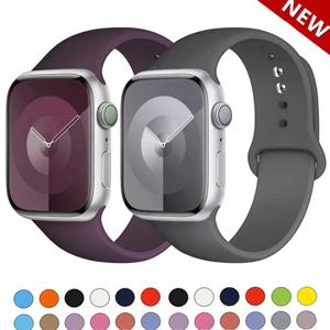 Apple Watch 밴드 용 기존 실리콘 스트랩 44mm 38-40 42-46 41-45 46MM 49mm 팔찌 iwatch Serie 10 9 7 4 5 6 8 SE Ultra 2 3