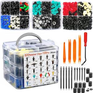 820-100Pcs 자동차 패스너 클립 키트 푸시 리테이너 클립 바디 펜더 리벳 클립 리테이너 핀 리벳 범퍼 도어 트림 패널 수리