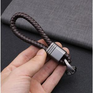 손으로 짠 가죽 자동차 키 체인, 남성 여성 로프 키 체인, 허리 키 링, 매력 키홀더 선물 주얼리