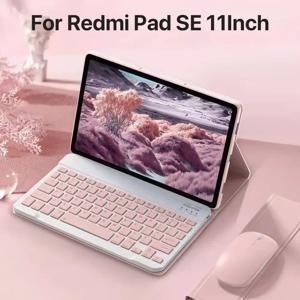 Xiaomi Redmi Pad SE 11 인치 용 케이스, Bluetooth 무선 키보드 커버 Redmi Pad SE 11 인치 액세서리 자기
