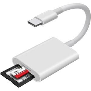 2 in 1 USB C 및 조명-SD TF 카드 리더 어댑터(IPhone 15 14 13 12 16 Pro Max IPad Otg 마이크로 SD 메모리 카드 커넥터)