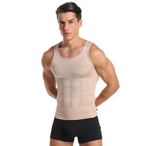 남성 Shapewear 슬리밍 바디 코르셋 조끼 셔츠 압축 복부 배꼽 컨트롤 슬림 허리 Cincher 속옷 스포츠 조끼