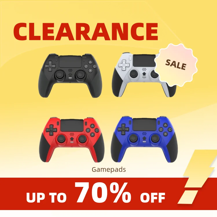 Clearance_STORM WYRM 전동 진동 바디 감지 기능이 있는 PS4용 무선 게임패드 컨트롤러 6축 연속 발사 기능