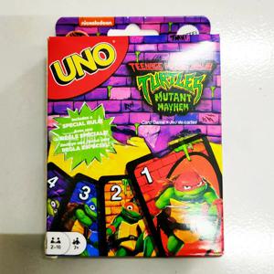 Mattel Games UNO Teenage Mutant Ninja Turtles 어린이 및 가족 밤, 파티, 여행, 캠핑 등을 위한 Mutant Mayhem 카드 게임