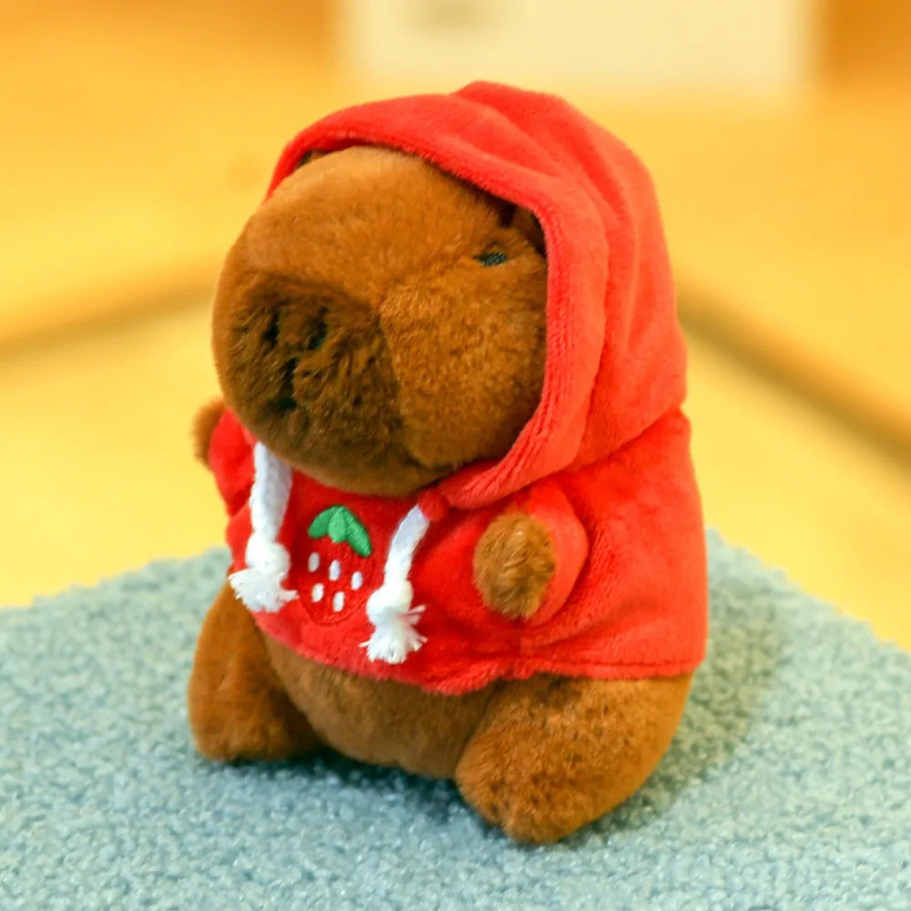 날개 시뮬레이션 인형과 귀여운 Capybara 플러시 장난감 까마귀 작은 크기 박제 동물 애니메이션 푹신한 장난감 생일 파티