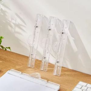 1PC 투명 클립 편지지 폴더 종이 폴더 칠판 책 클립 A4 화이트 보드 마그네틱 클립