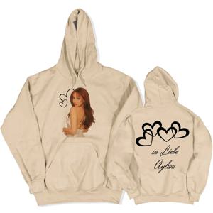 Ayliva in Love 후드 티 여성 의류 후드 긴 소매 겨울 스웨터 포켓 양털 따뜻한 여성 unisex sudaderas girl