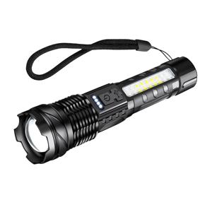 고전력 Led USB 손전등 매우 강력한 충전식 자기 방어 용품 개인 방어 기사 전조등 자기 방어