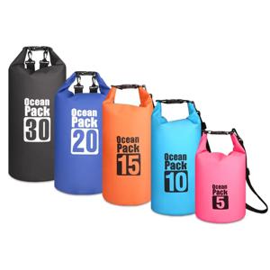 여성 남성을위한 방수 PVC 드라이 백 카약, 보트 타기, 낚시, 수영을위한 2L/5L/10L/15L/20L/30L 야외 스포츠 보관 가방
