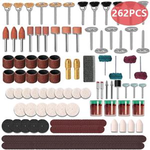 Dremel 회전식 전동 공구 액세서리 세트, Dremel 미니 드릴 연삭 연마 Dremel 액세서리에 적합, 로트 당 147/262 개