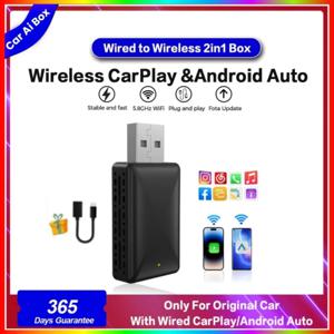안드로이드 자동 무선 어댑터 유선 AA CP 무선 WIFI 플러그 앤 플레이가있는 자동차 용 Apple Carplay 동글 용 새 미니 2 in 1 Box