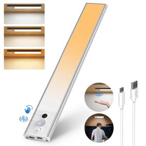 모션 센서 캐비닛 조명, 주방, 옷장, 계단, 서랍, 다락방, 복도용 128 LED USB 충전식 배터리 야간 조명