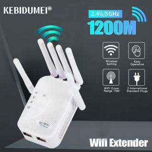 1200Mbps 듀얼 밴드 WiFi 리피터 무선 신호 확장기 2.4G 5GHz Wi-Fi 증폭기 라우터 가정용 장거리 신호 부스터