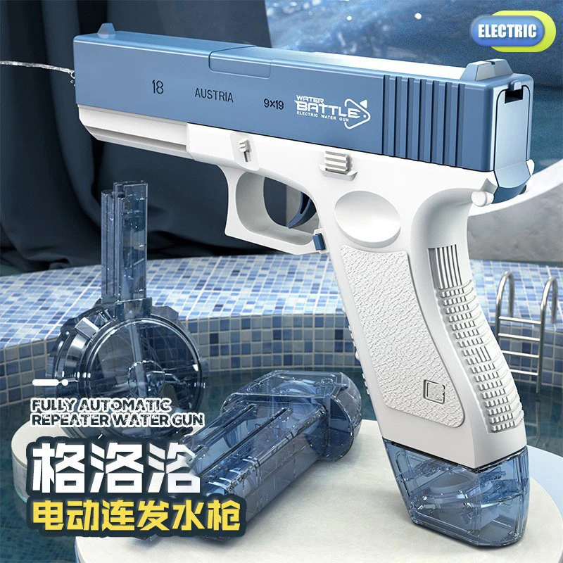 새로운 물 총 전기 M416 권총 슈팅 장난감 전체 자동 여름 해변 야외 재미 장난감 어린이 소년 소녀 성인 선물