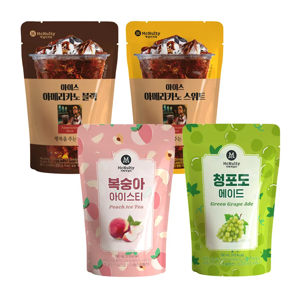 맥널티 아이스 파우치음료/커피 190mL 20개입 2종