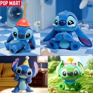 POPMART 디즈니 스티치 작은 감정 시리즈 블라인드 박스 유행 선물 인형 데스크탑 장식 수집 그림 소녀 서프라이즈 장난감 선물