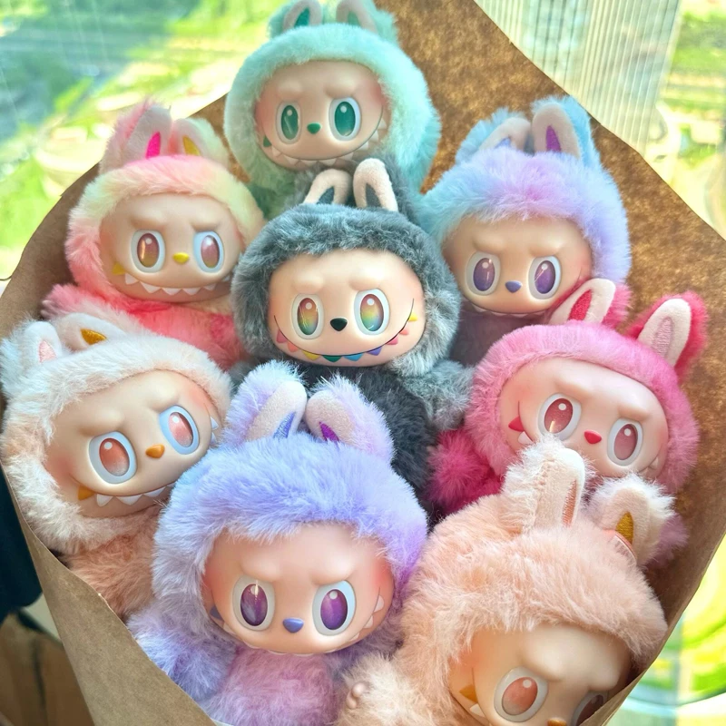 Hot Labubu V3 괴물 에너지 시리즈 비닐 플러시 펜던트 블라인드 박스 페이스 인형 액션 피규어 키 체인 서프라이즈 선물