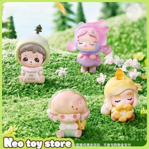 오리지널 Popmart Pop Bean 나와 함께 나들이 시리즈 팩당 1pc 미니 블라인드 박스 트렌디 장난감 크리 에이 티브 인형 그림 장식품 선물