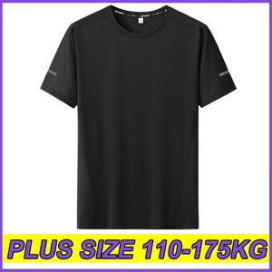 여성 플러스 사이즈 티셔츠 여름 야외 스포츠 빠른 드라이 탑 피트니스 러닝 티셔츠 1XL-7XL 라운드 넥 반소매상의 110-175kg