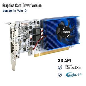 SONGREY GTX1050Ti 1050 GT1030 RX550 4GB, 로우 프로파일 그래픽 카드, SFF, 산업용 PC 및 OPS 미니 PC용 로우 프로파일 GPU