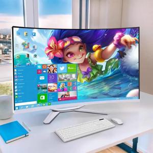 27인치 곡선 스크린 게이밍 PC 올인원 코어 I5 8GB 256GB SSD 올인원 데스크탑 컴퓨터 AIO GTX1050ti GTX 1660S 옵션