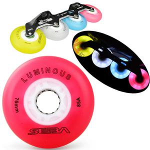 SEBA HV High HL FSK Slalom 빛나는 LED 스케이트 휠 플래시 롤러 스케이트 용 8pcs 85A 62 64 68 70 72 76 80mm Kid Patines 타이어