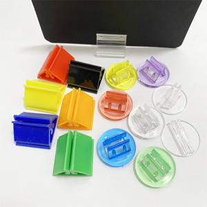 20 개/몫 4 스타일 1-2mm 게임 카드 홀더 게임 액세서리에 대 한 투명 플라스틱 스탠드 카드 자료