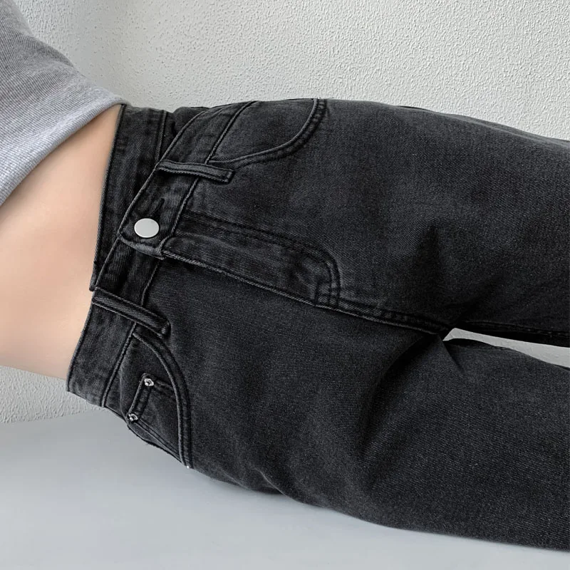 ZOENOVA 청바지 여성 넓은 다리 바지 엄마 Femme 검은 청바지 높은 허리 여성 바지 2023 의류 Pantalones Spodnie Damskie