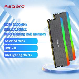 Asgard RGB DDR4 8GBx2 16GBx2 3200MHz 3600MHz Memoria Ram DDR4 RGB 1.35V PC용 듀얼 채널 오버클럭 데스크탑 메모리