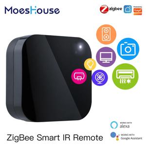 MOES Tuya ZigBee WiFi 스마트 IR 원격 제어 스마트 홈용 범용 적외선 원격 컨트롤러는 Alexa Google 홈과 함께 작동합니다.